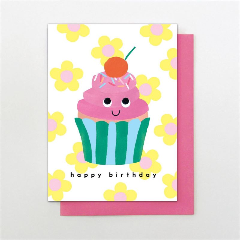 Greeting Card - Happy Birthday - Cup Cake