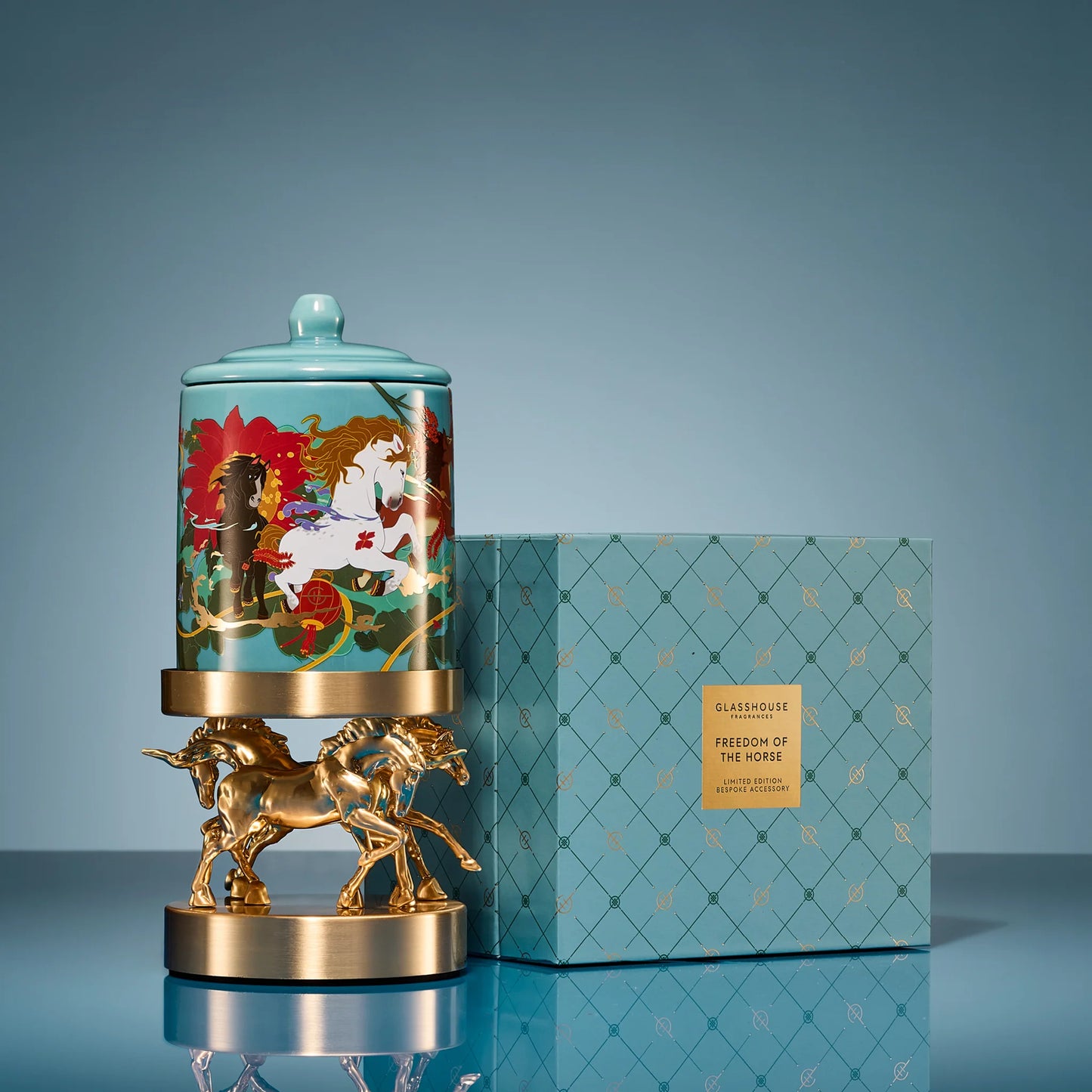 Candle Holder - Glasshouse - Freedom of the Horse - Limited Edition