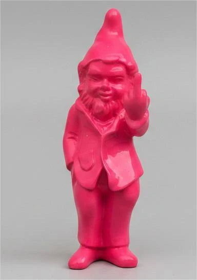 Cheeky Baby Gnome Statue 20cm - Hot Pink