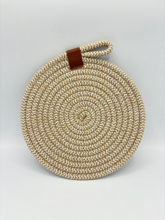 Trivet - Jute - Natural and White