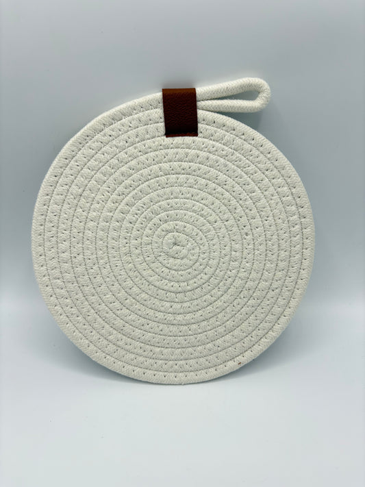 Trivet - Jute - White
