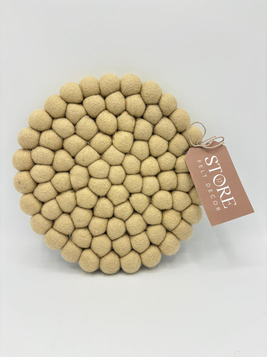 Trivet - Felt Ball - Nude