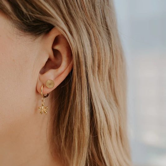 Earrings - Katy B - Flower Hoops