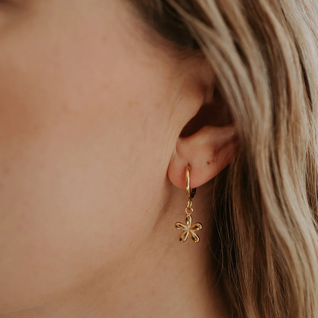 Earrings - Katy B - Flower Hoops
