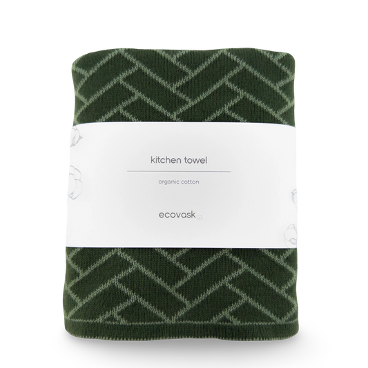 Kitchen Towel | Tea Towel - Forest Herringbone