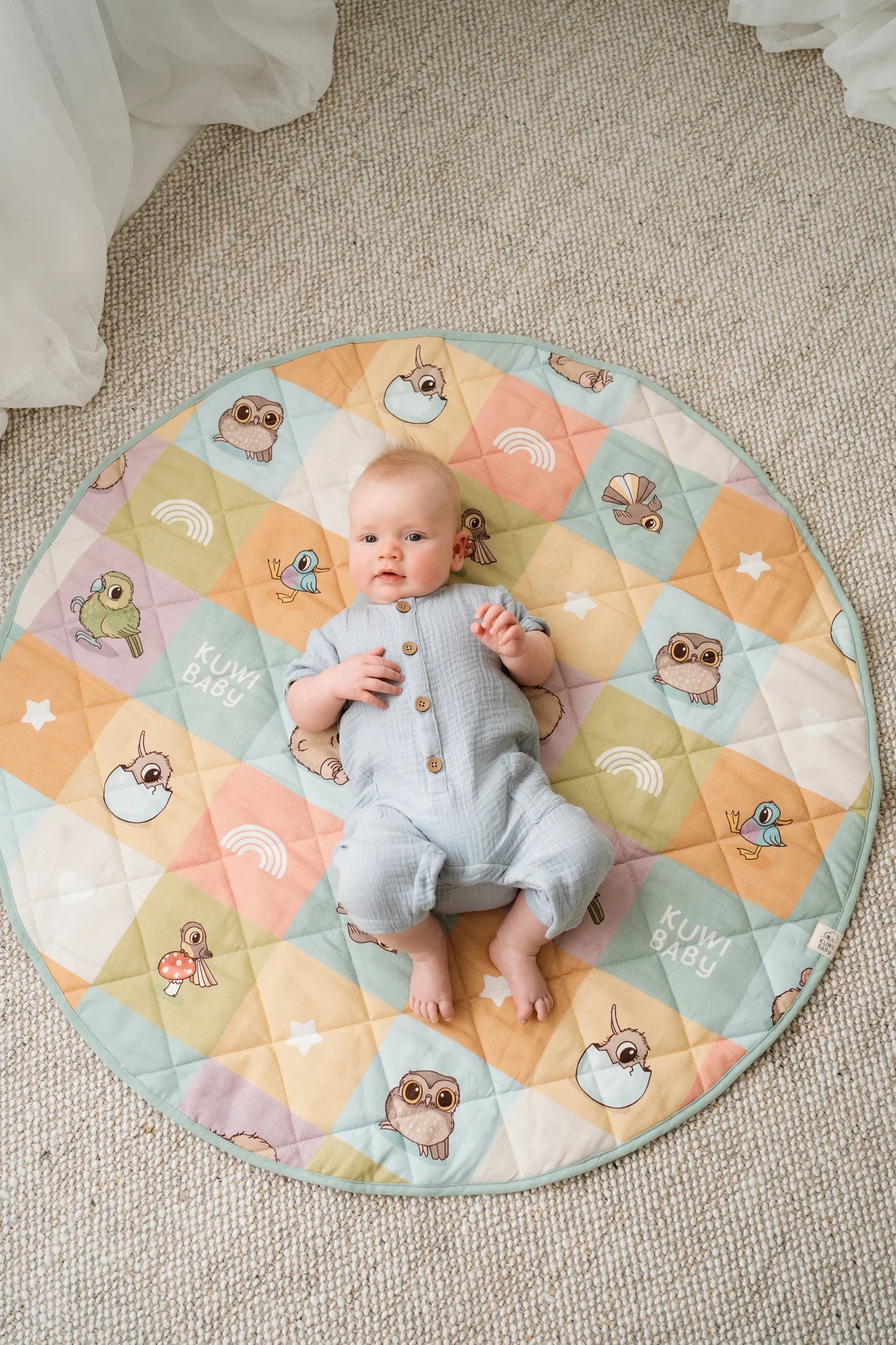 Kuwi Baby Quilted Play Mat (Organic Cotton)