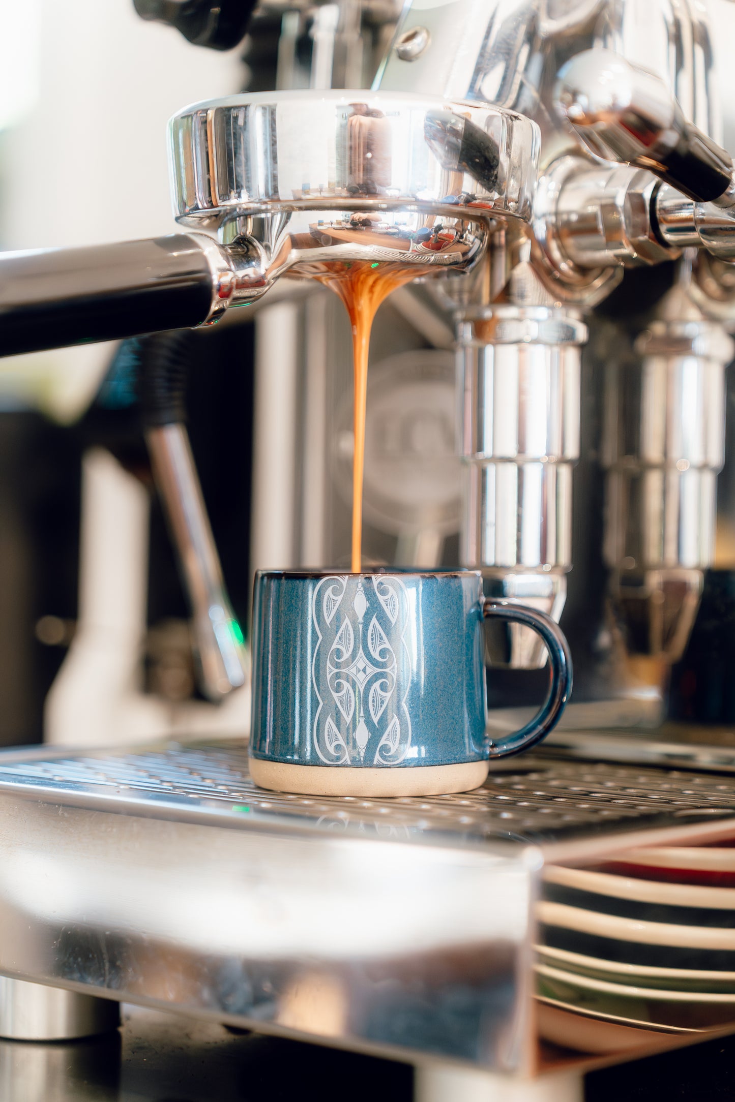 Mug - Espresso (Mini) - Glazed Ceramic - Miriama Grace-Smith - Navy