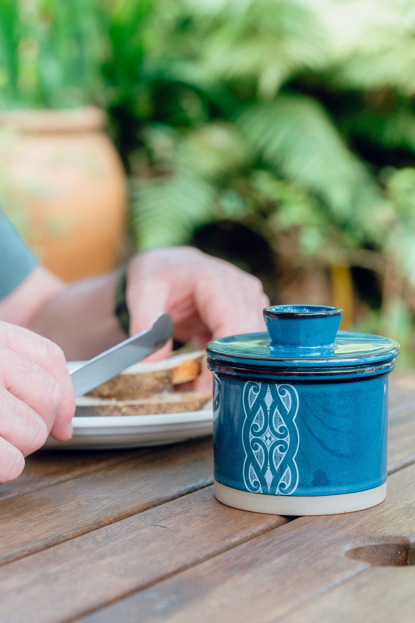 Butter Bell - Glazed Ceramic - Miriama Grace-Smith - Blue