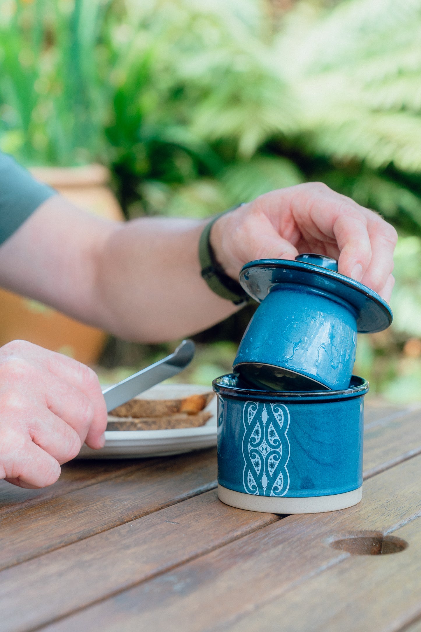 Butter Bell - Glazed Ceramic - Miriama Grace-Smith - Blue