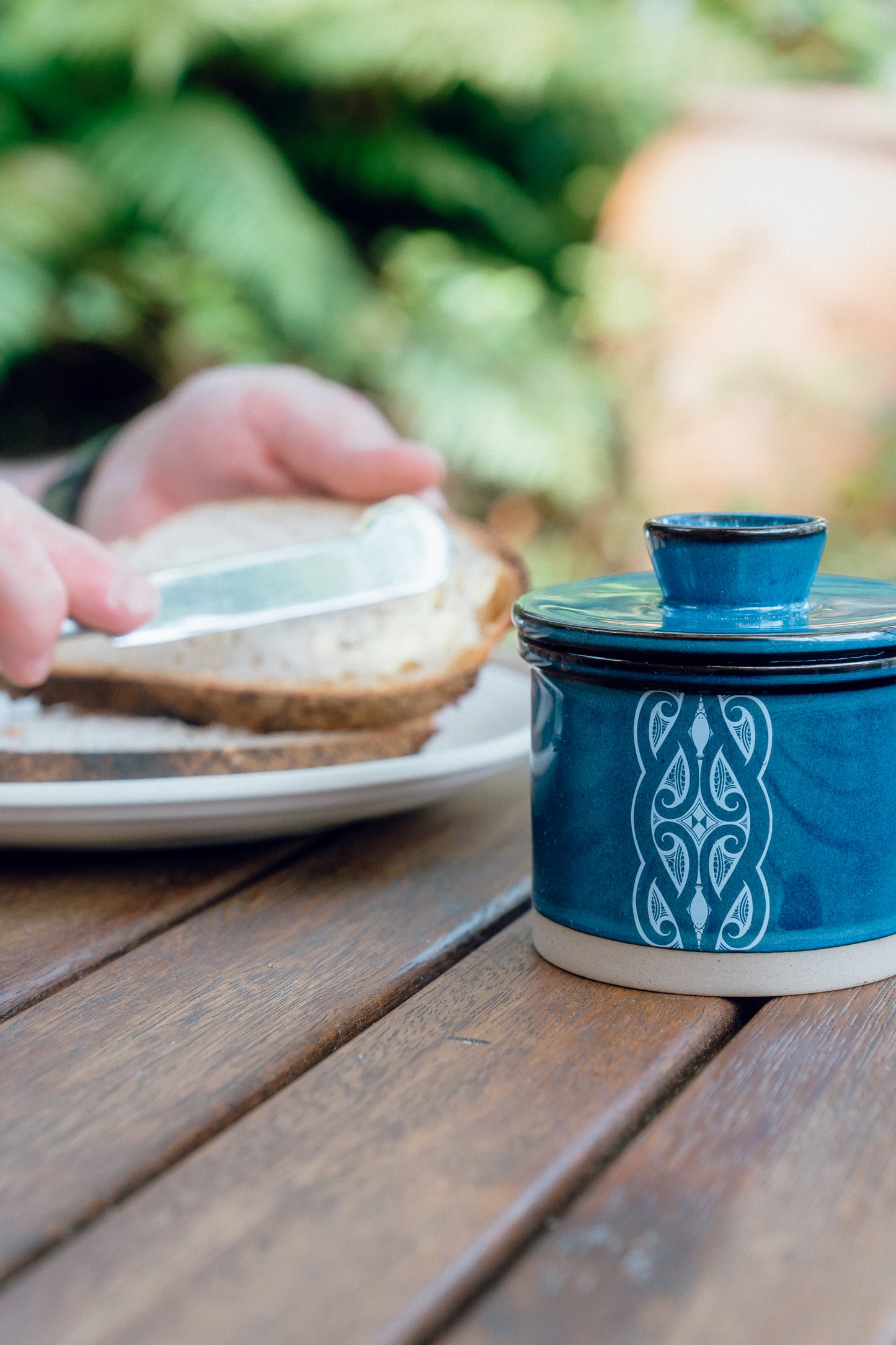 Butter Bell - Glazed Ceramic - Miriama Grace-Smith - Blue