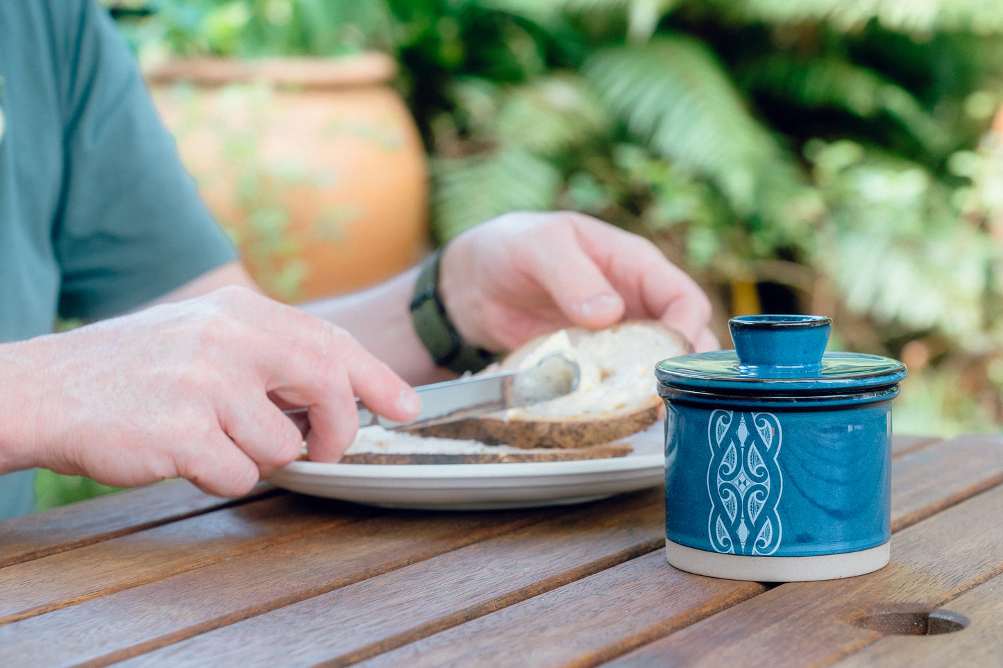 Butter Bell - Glazed Ceramic - Miriama Grace-Smith - Blue