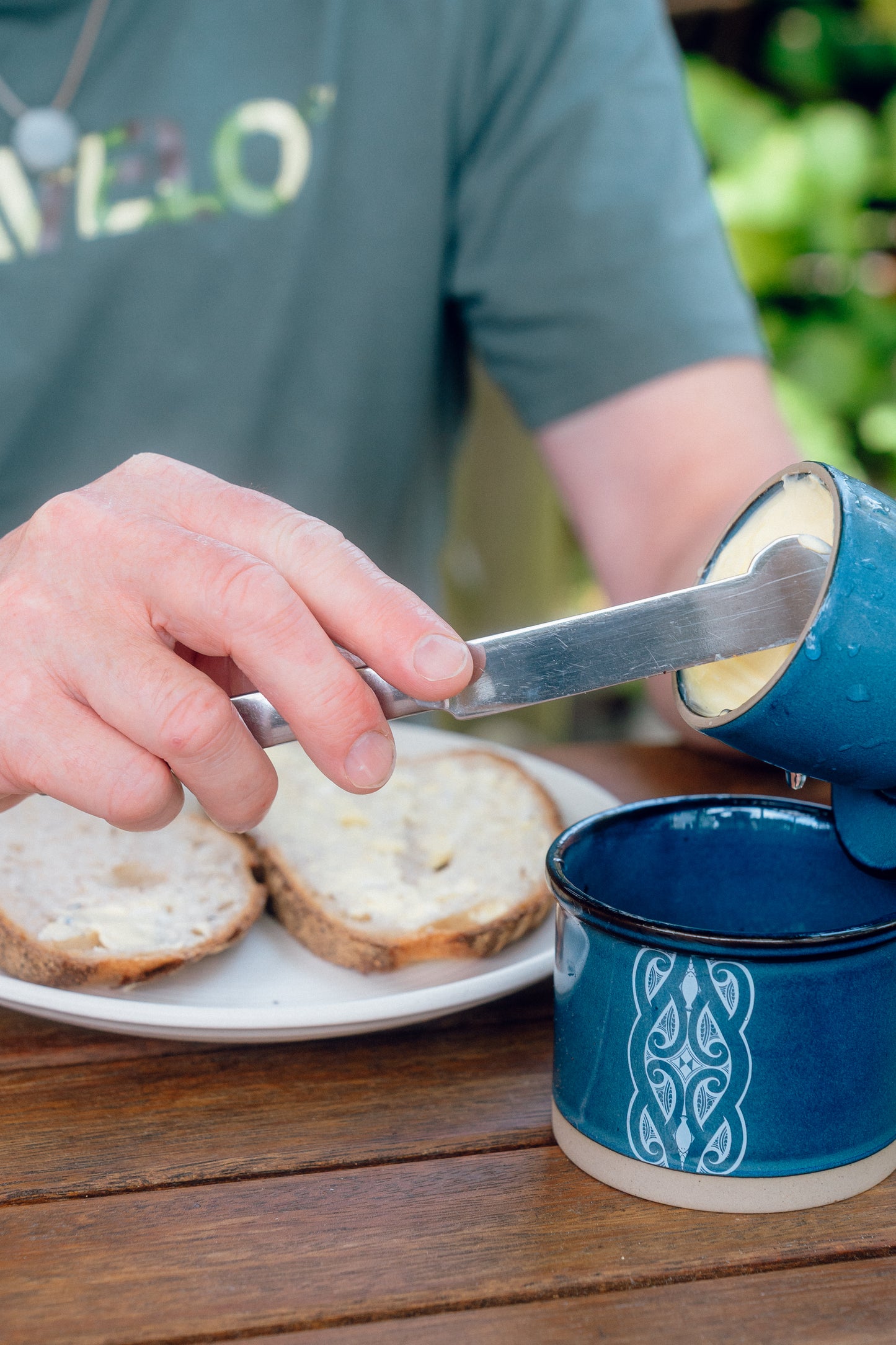 Butter Bell - Glazed Ceramic - Miriama Grace-Smith - Blue
