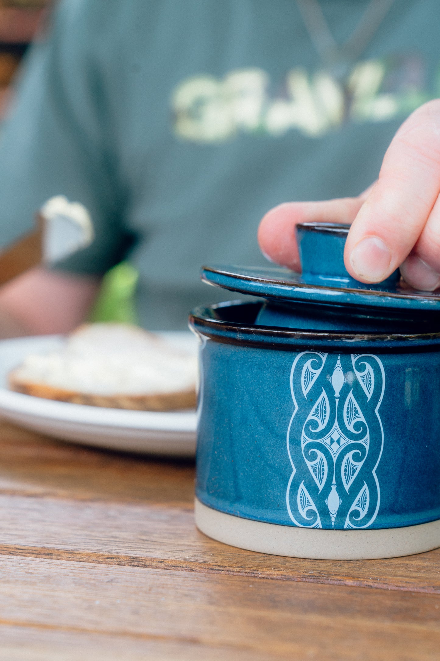 Butter Bell - Glazed Ceramic - Miriama Grace-Smith - Blue