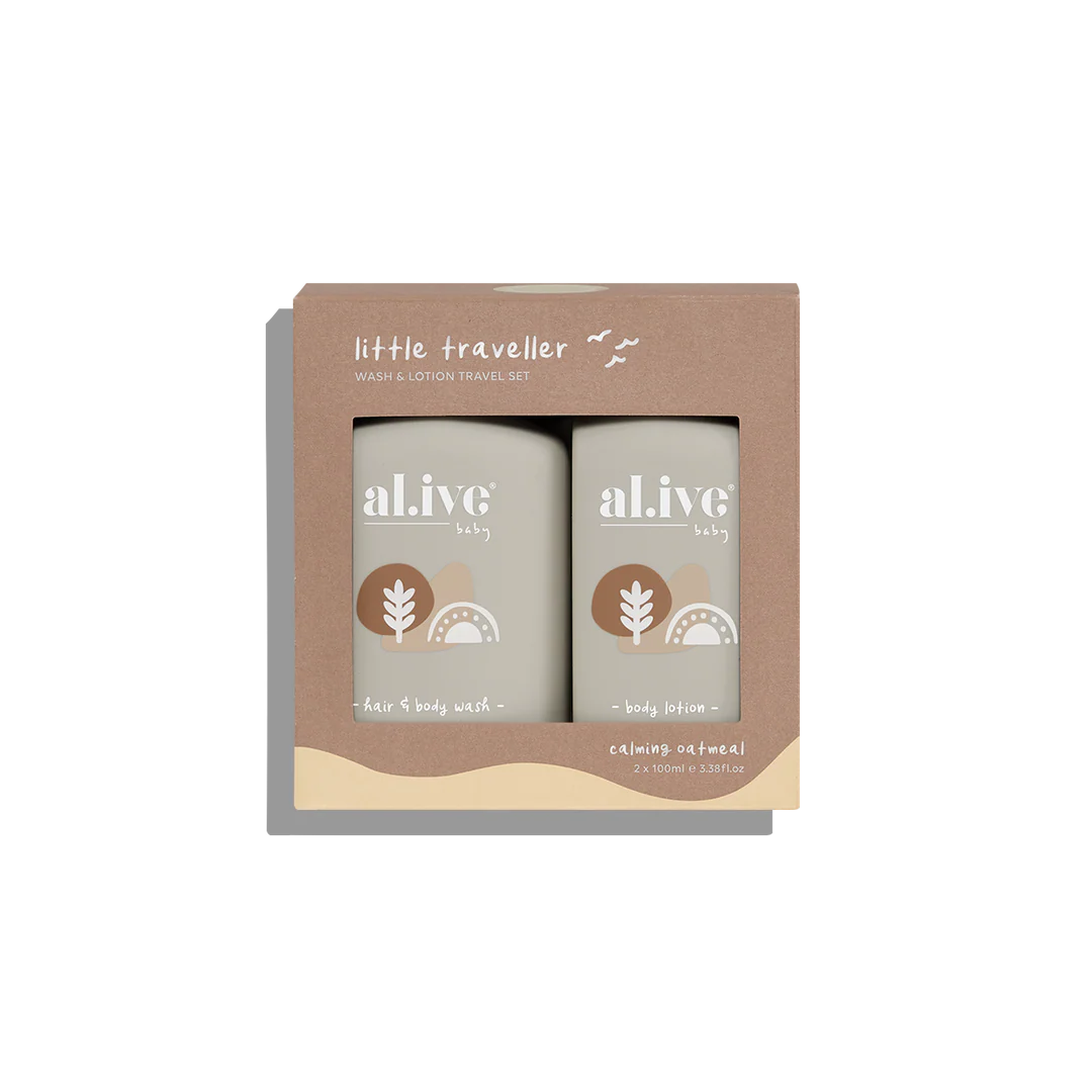 Little Traveller Wash & Lotion Travel Set - Al.ive - Calming Oatmeal