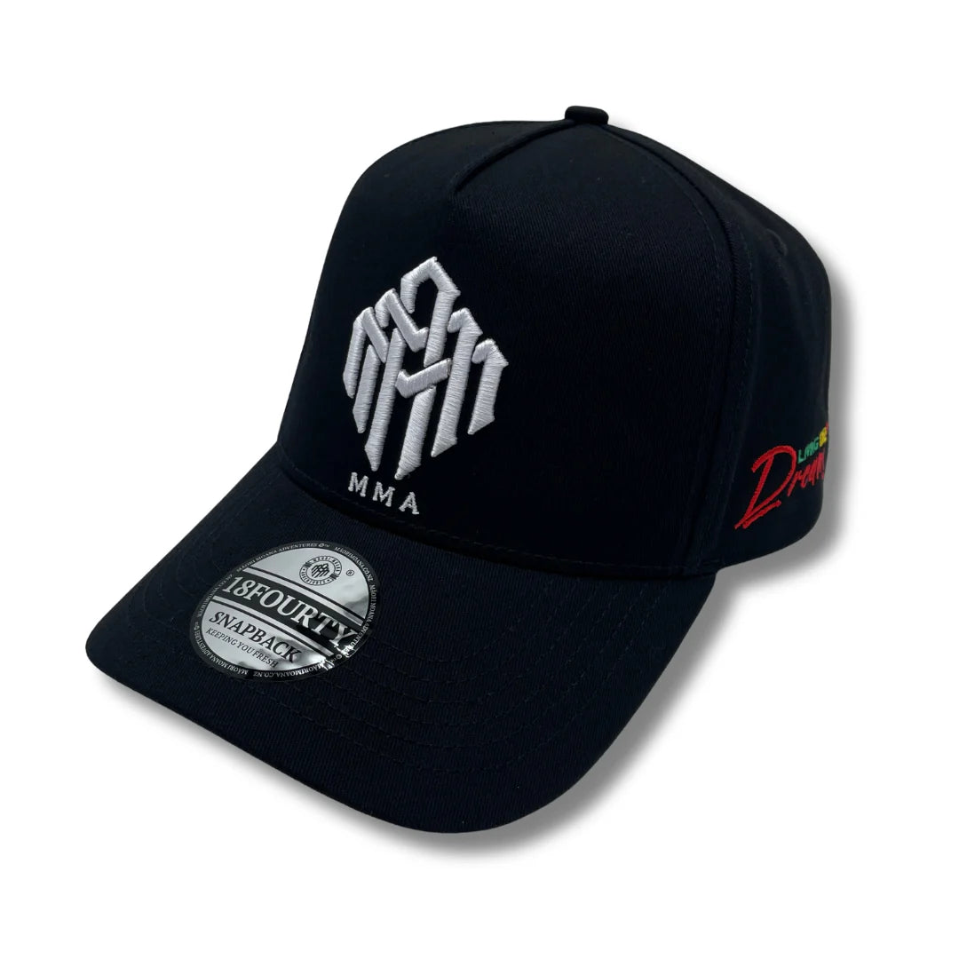 Snapback Cap MMA (Black-Rasta) - Māori Moana Adventures