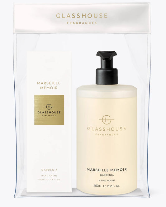 Set - Hand Cream + Hand Wash - Marseille Memoir (Gardenia) - Glasshouse