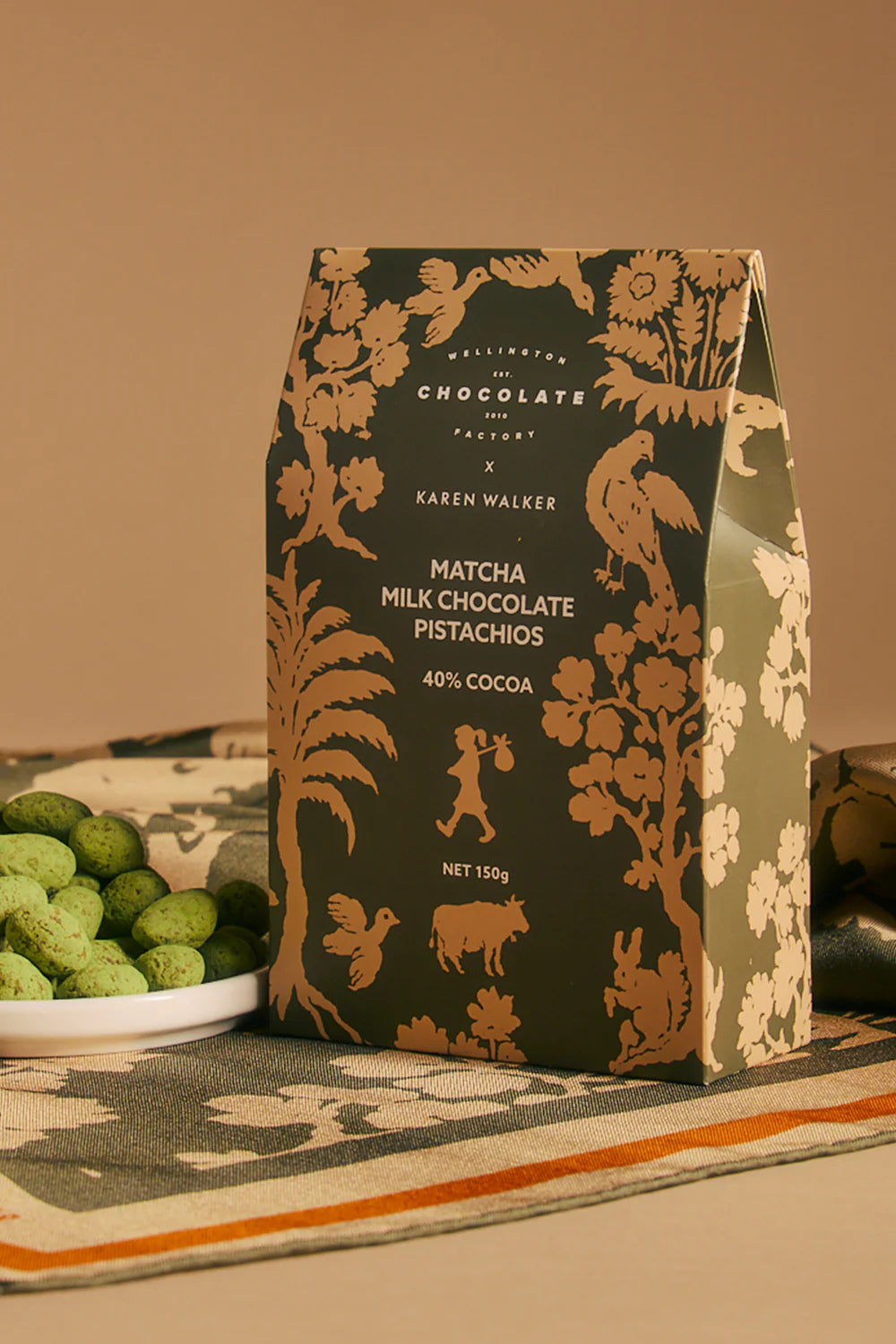 Matcha Milk Chocolate Pistachios - Wellington Chocolate Factory x Karen Walker