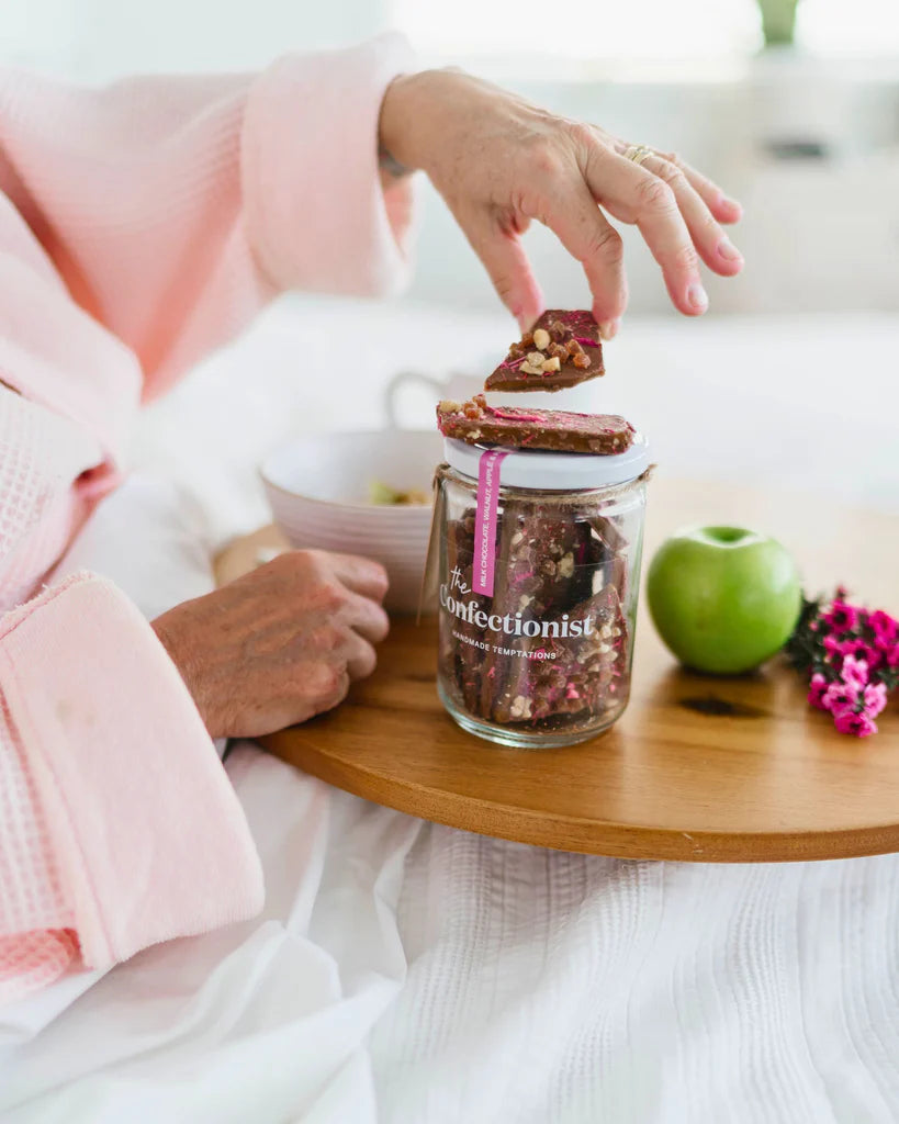 Toffee - Milk Chocolate, Walnut Apple & Rhubarb - 200g Jar