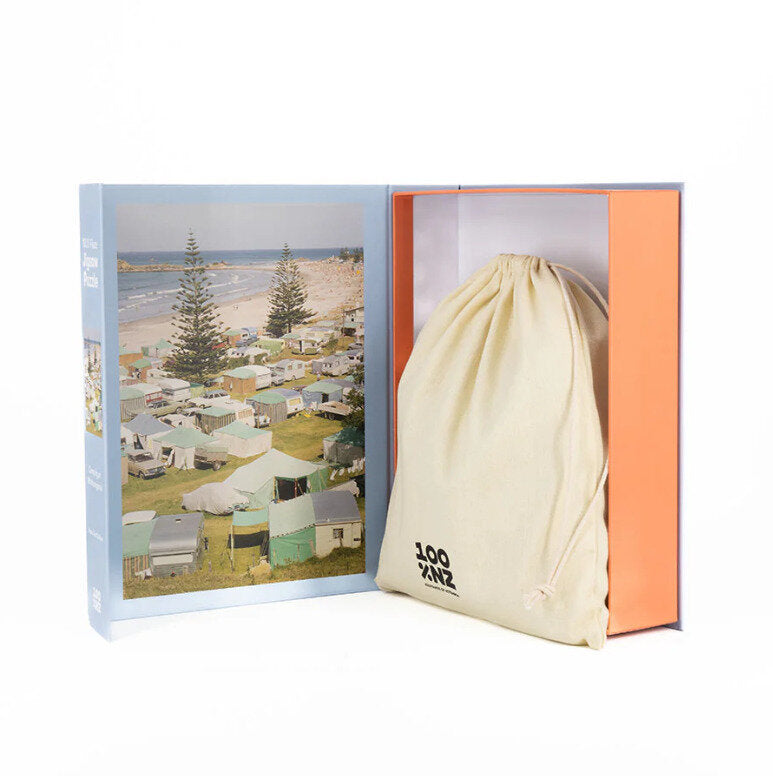 Puzzle - Camping at Mount Maunganui Jigsaw Puzzle Box