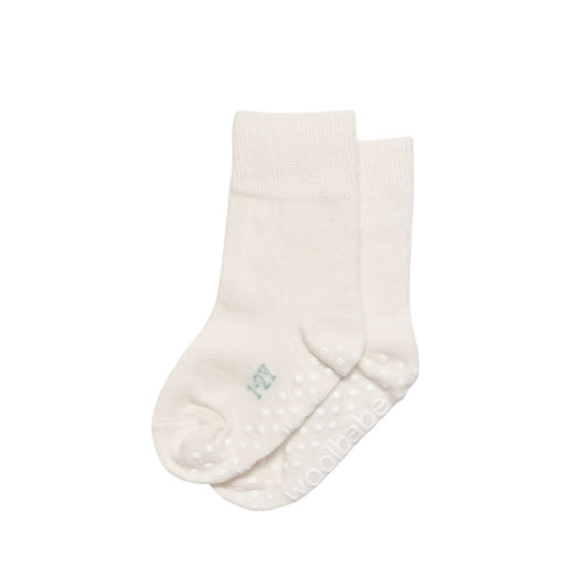 Woolbabe Merino & Organic Cotton Sleepy Socks - 0-3 months - Natural