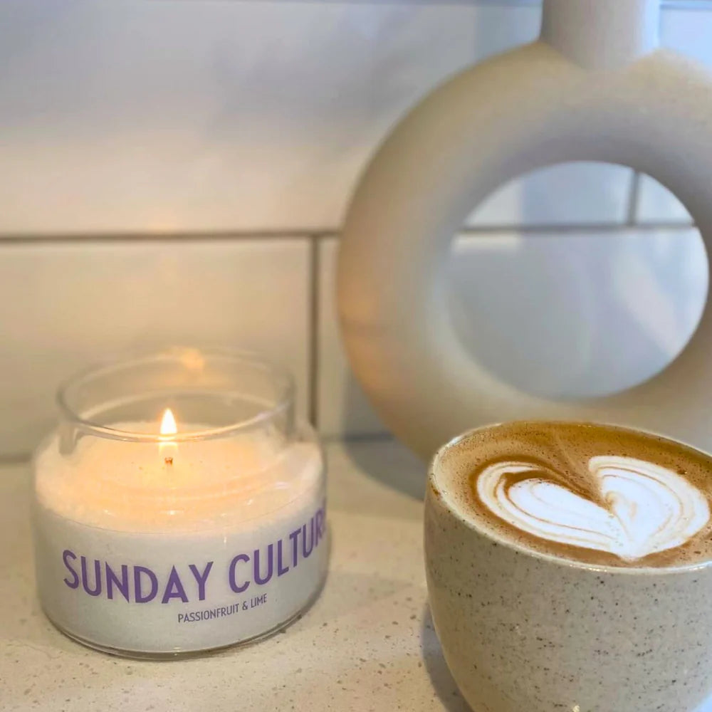 Sand Wax Candle - Passionfruit & Lime - Sunday Culture NO BOX