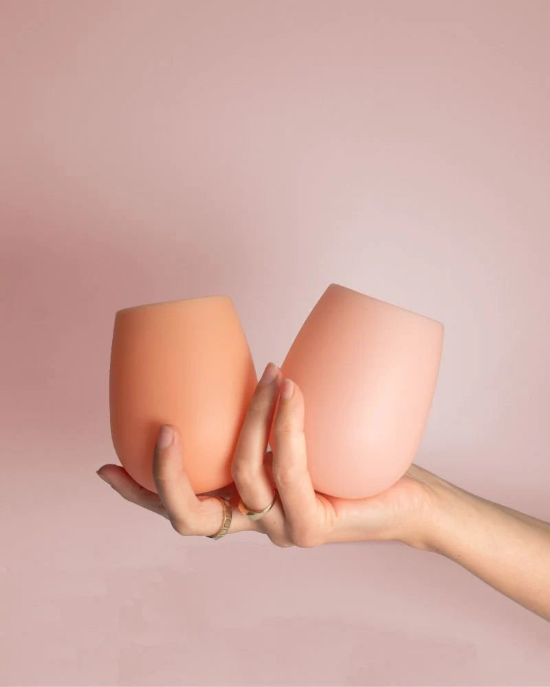Glasses - Tumbler - Silicone - Peach + Petal