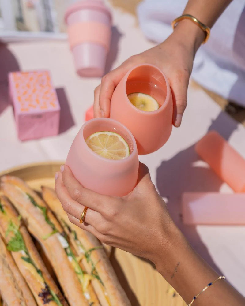Glasses - Tumbler - Silicone - Peach + Petal