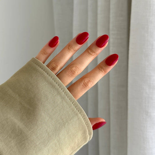 Nail Kit - Red Oval (gel) - Pressing Nails