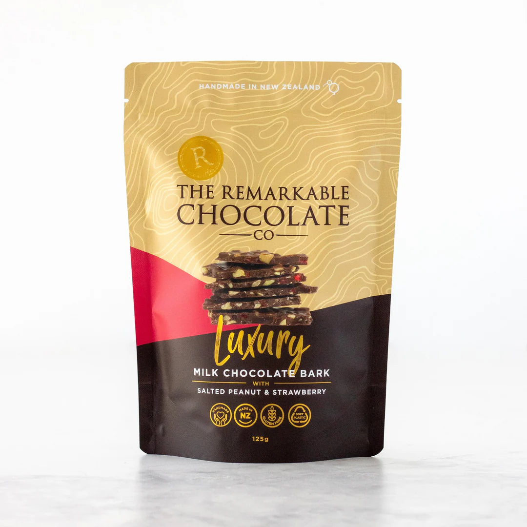 Salted Peanut & Strawberry | Luxury Chocolate Bark