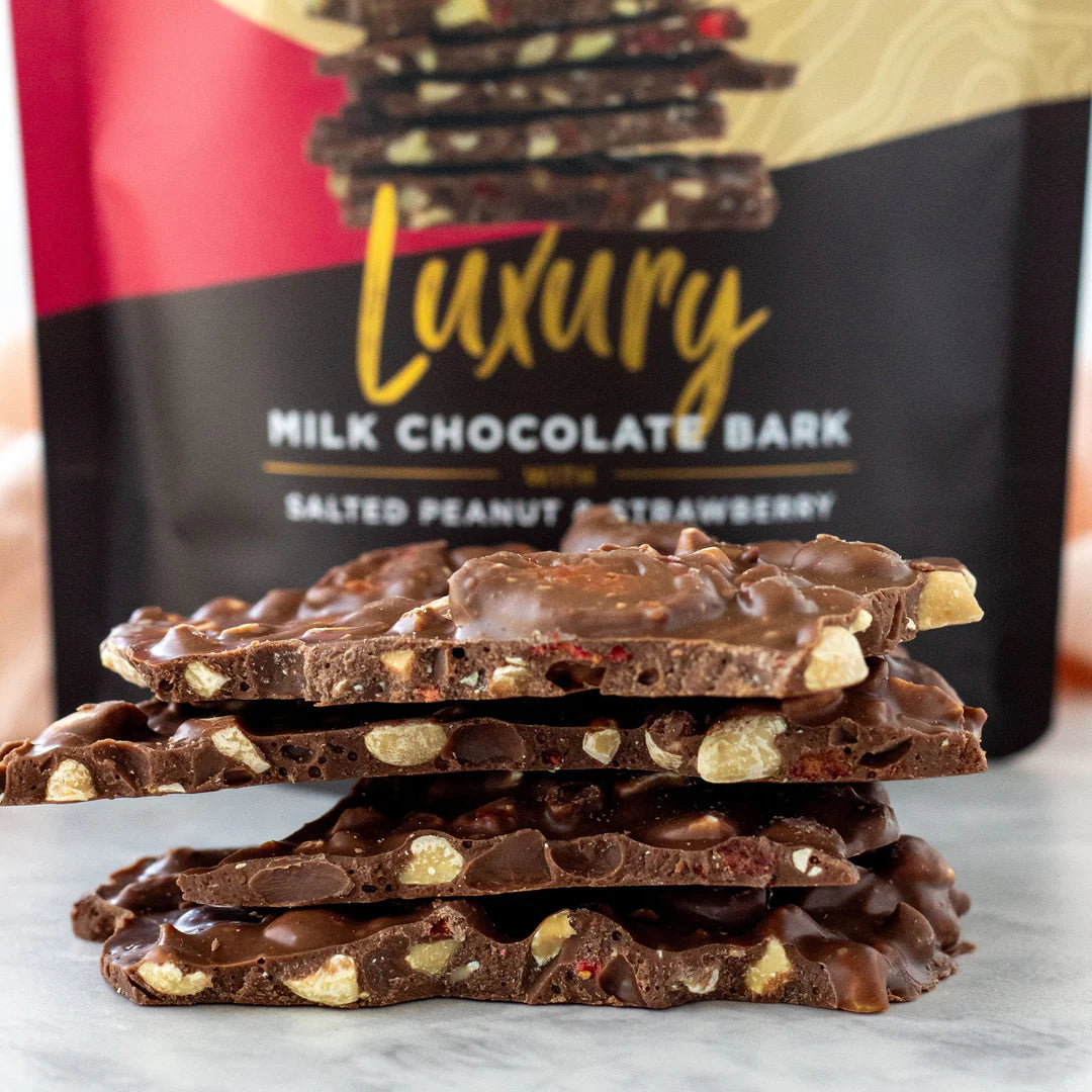 Salted Peanut & Strawberry | Luxury Chocolate Bark