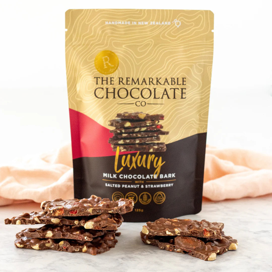 Salted Peanut & Strawberry | Luxury Chocolate Bark