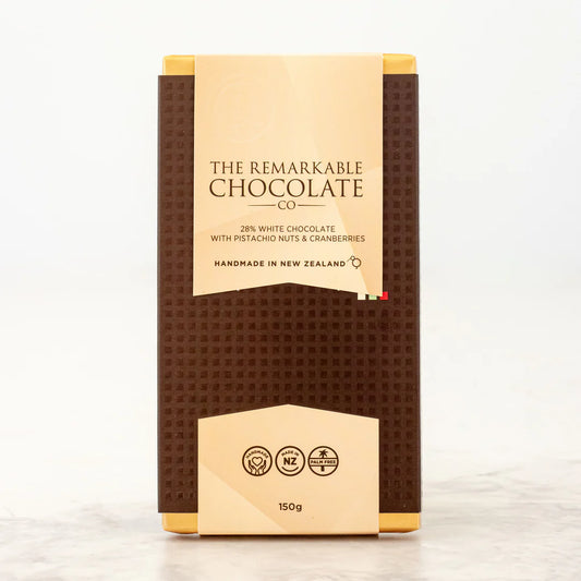 Remarkable Chocolate Bar - White Chocolate | Pistachio & Cranberry Block