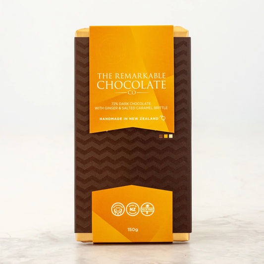 Remarkable Chocolate Bar - Dark Chocolate | Ginger and Salted Caramel Block