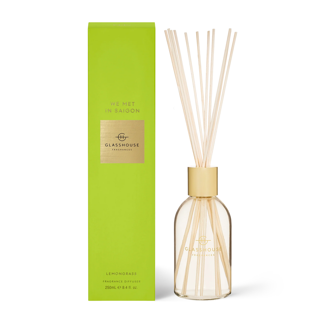 Reed Diffuser - We Met In Saigon (Lemongrass) - Glasshouse