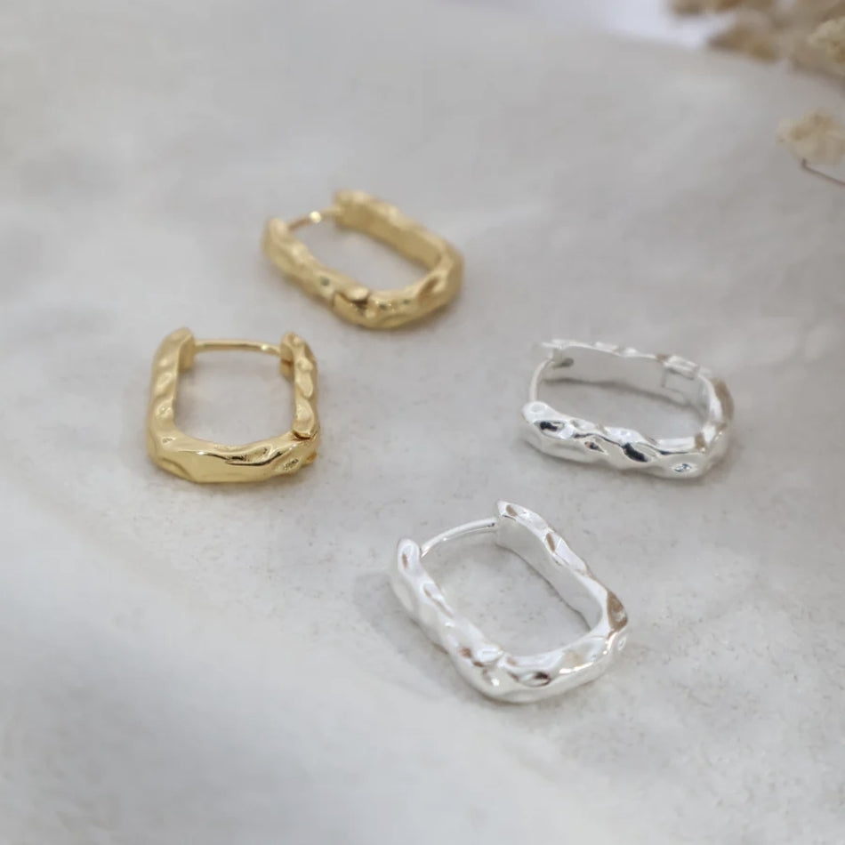 Earrings - Katy B - Crater Hoops