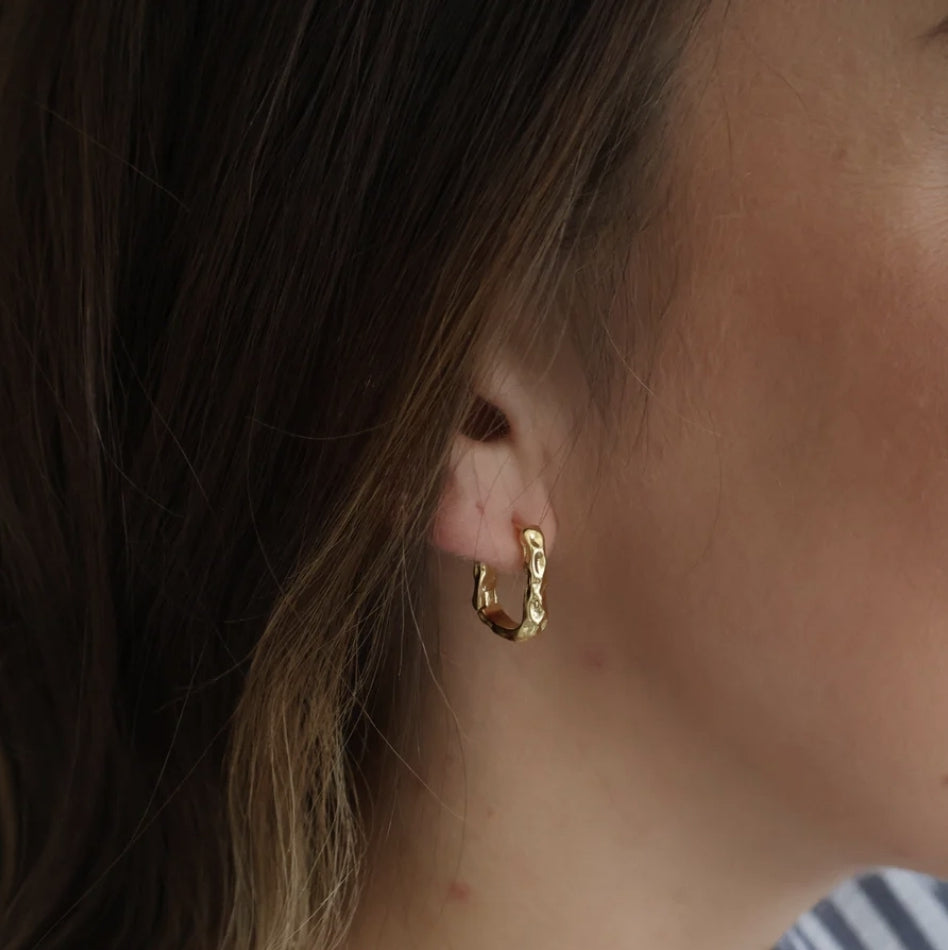 Earrings - Katy B - Crater Hoops