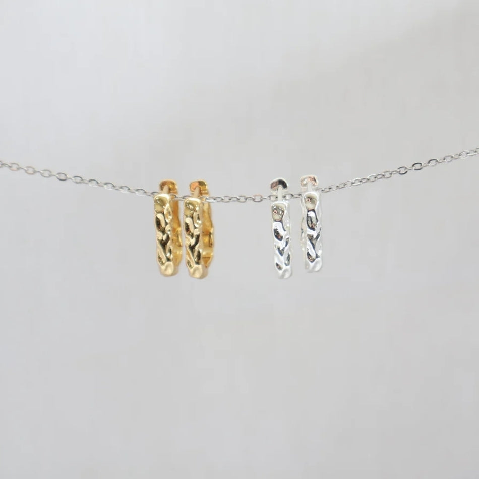 Earrings - Katy B - Crater Hoops