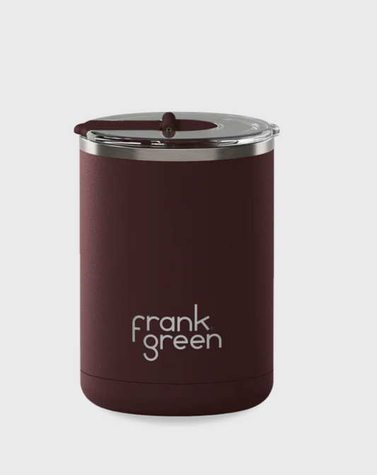 Ceramic Coffee Cup with Hinged Lid - 12oz - Chocolate - Frank Green