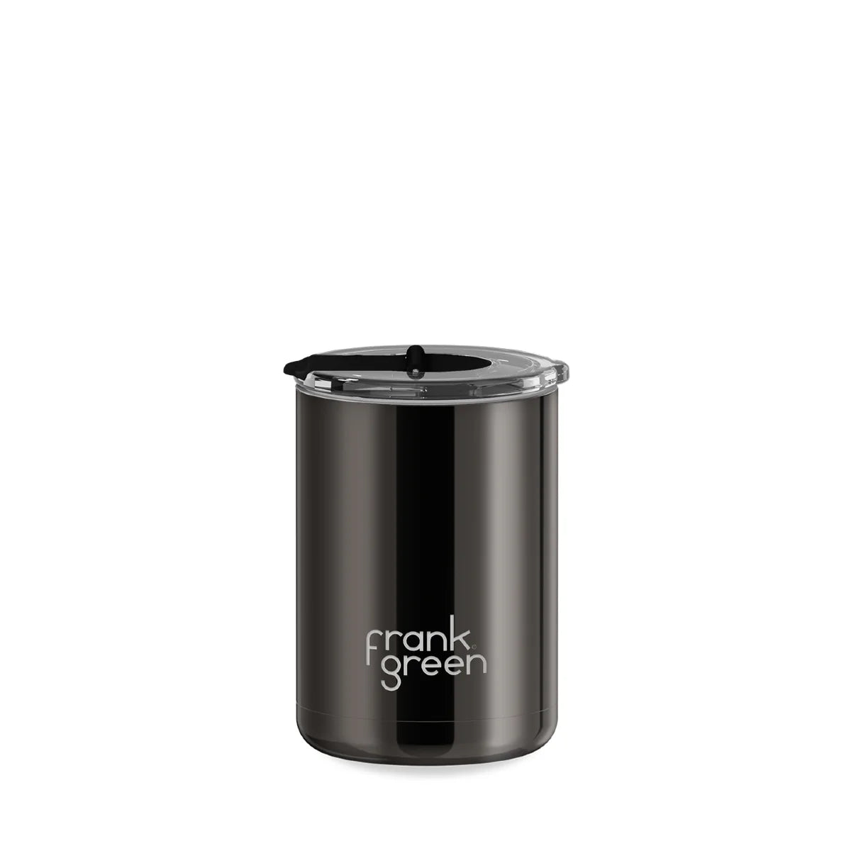 Ceramic Coffee Cup with Hinged Lid - Shadow Chrome - Frank Green