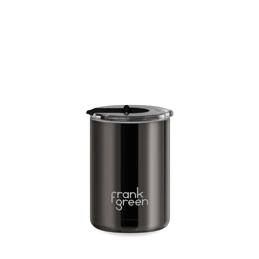 Ceramic Coffee Cup with Hinged Lid - Shadow Chrome - Frank Green