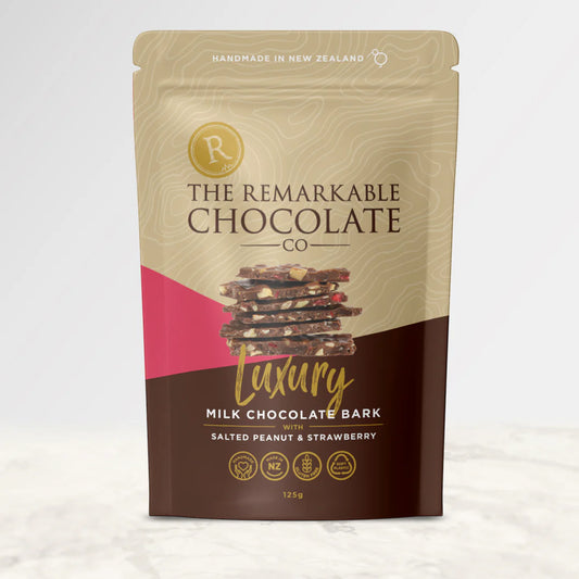 Remarkable Salted Peanut & Strawberry Bark
