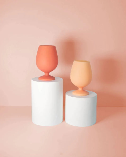 Glasses - Wine - Silicone - Terra + Peach