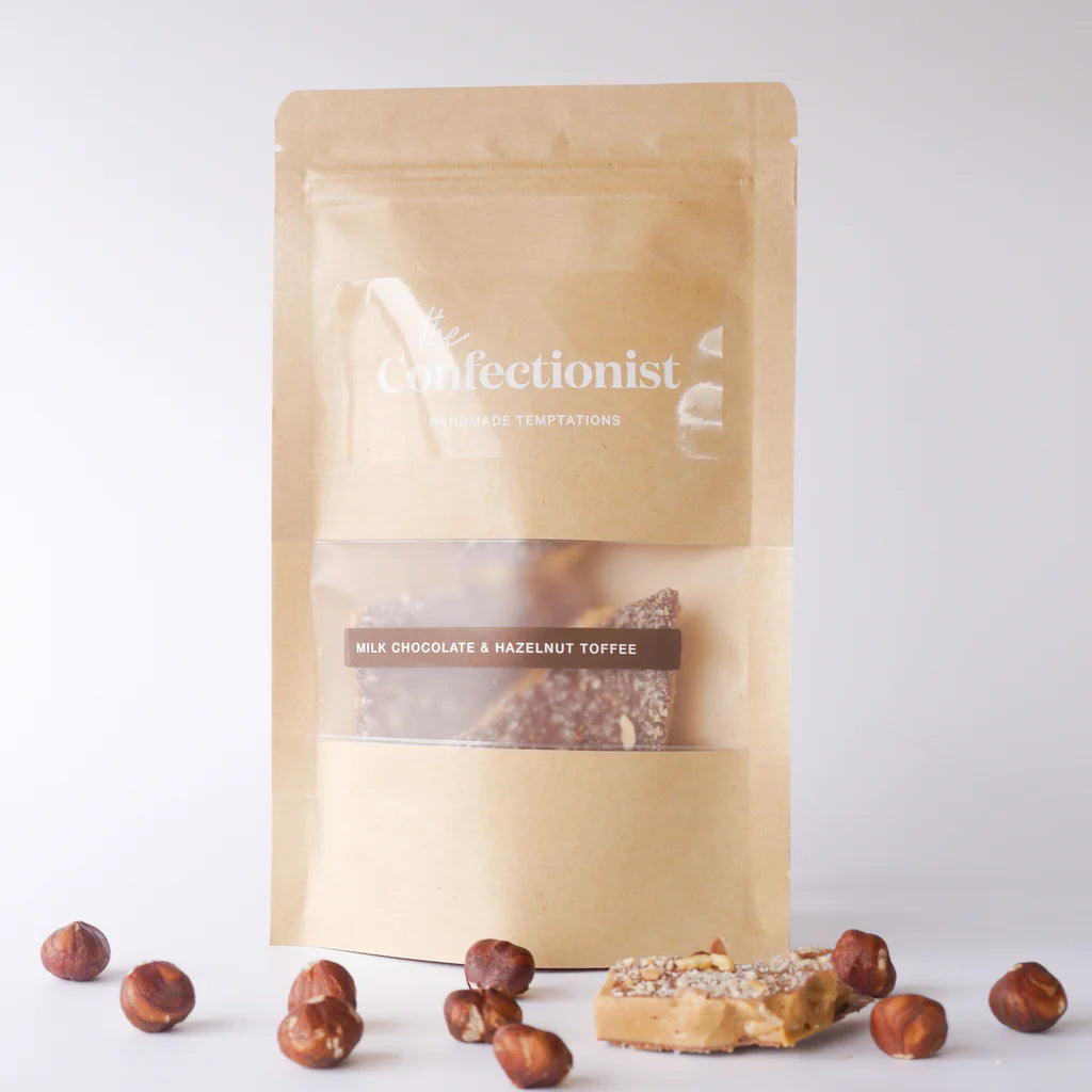 Toffee -  Milk Chocolate & Hazelnut Toffee 100g Pouch