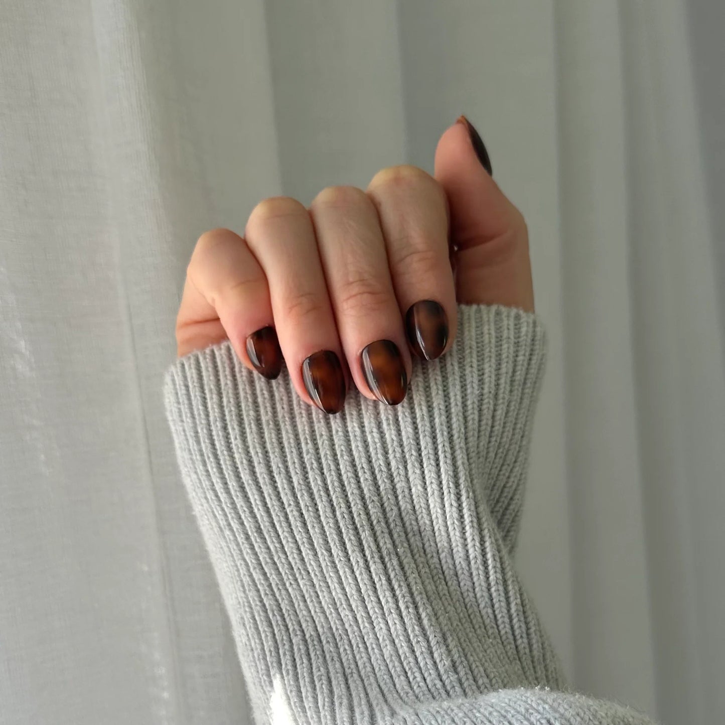 Nail Kit - Tortoiseshell (gel) Extra-Short Almond - Pressing Nails