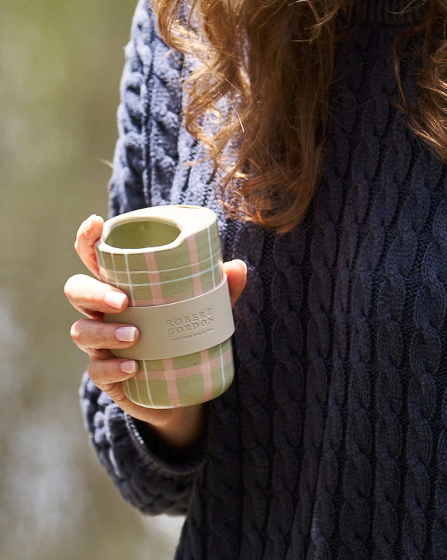 Travel Mug - Robert Gordon - Sage & Blush Pink