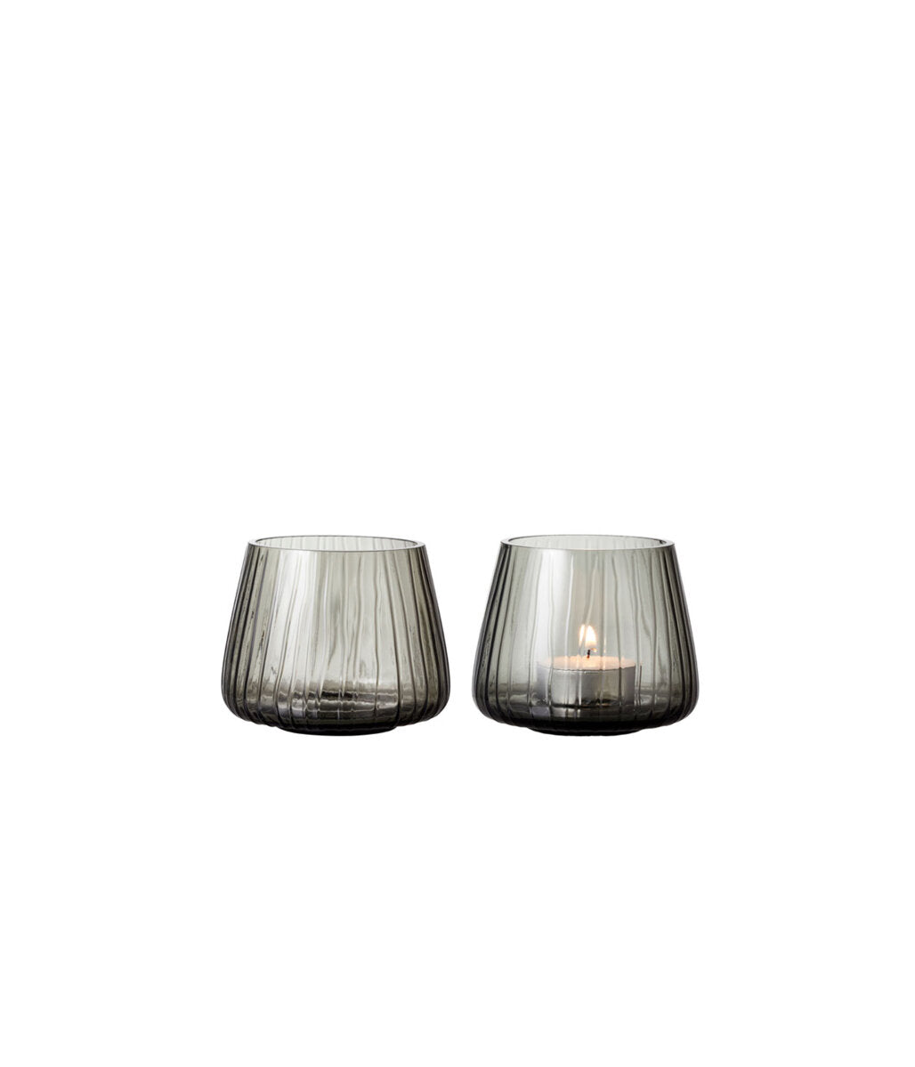Tealight Holder - Smoke Set of 2