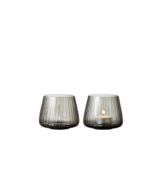 Tealight Holder - Smoke Set of 2
