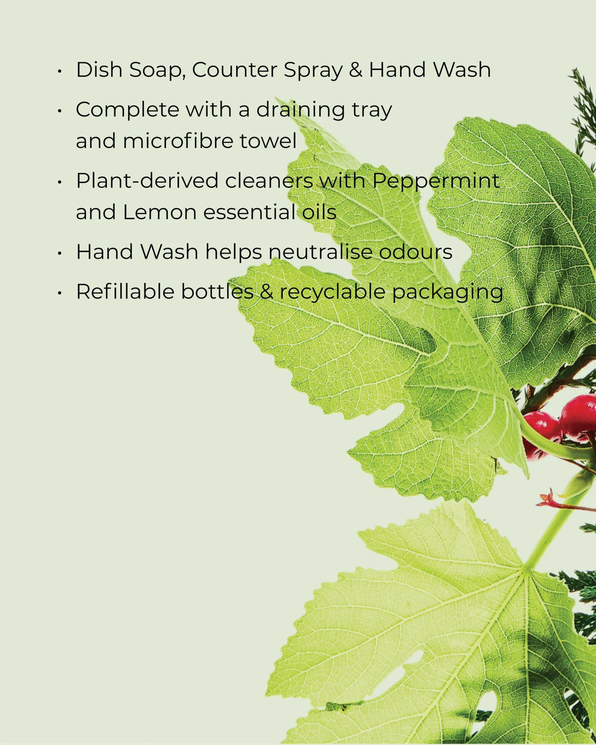 Kitchen Trio Gift Set 900mL - White Tea & Wild Mint