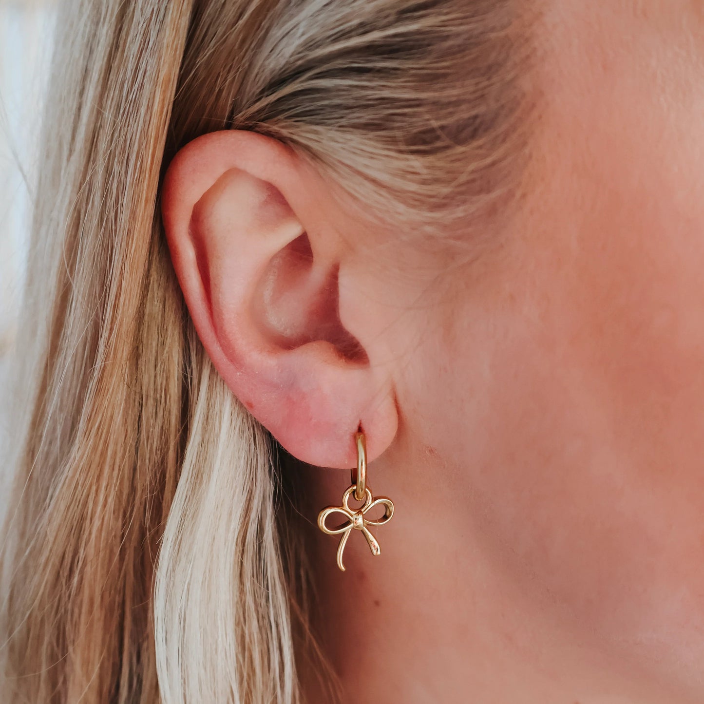 Earrings - Katy B -  Bow Hoop