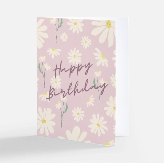 Greeting Card - Happy Birthday Floral